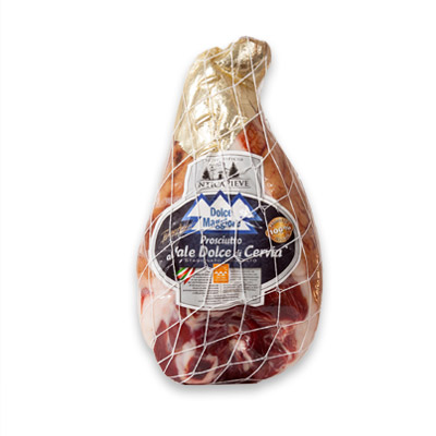Prosciutto Crudo senza osso, Addobbo, Dolce Maggiore® Prosciutto al Sale Dolce di Cervia®